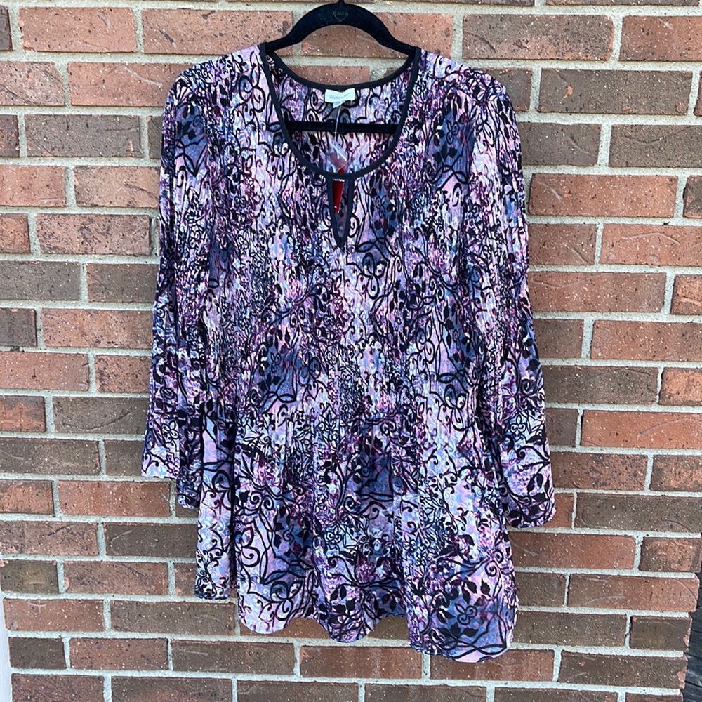 Avenue Flutter Sleeve Dressy Blouse